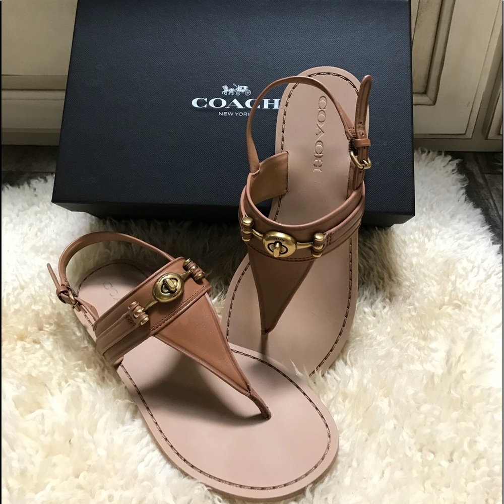 Coach sandals vegan worn once
